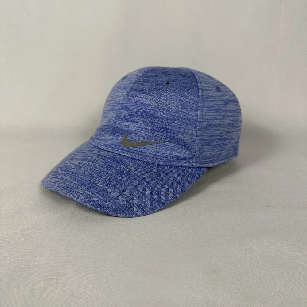 Nike Featherlight Dri-Fit Athletic Hat Youth 4/6X Blue Heathered Baseball Cap